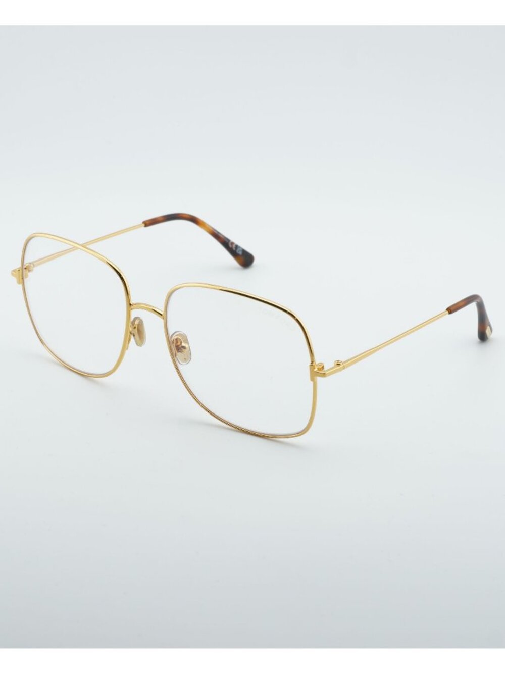 Tom Ford FT6048-B 030 Eyeglasses Gold 59mm Square Frame, Blue Light Block